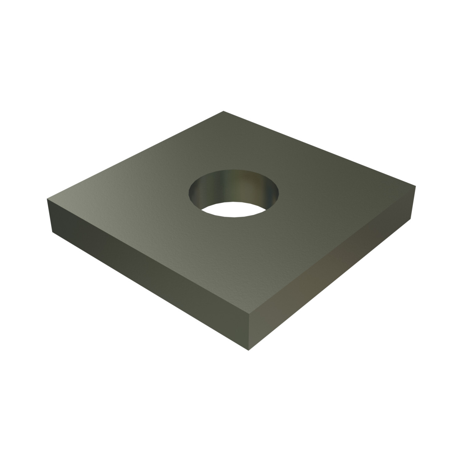 P1063-EG Square Flat Plate Fitting, 1 Hole, 1-5/8 in W x 1-1/4 in THK, 33 Stainless Steel