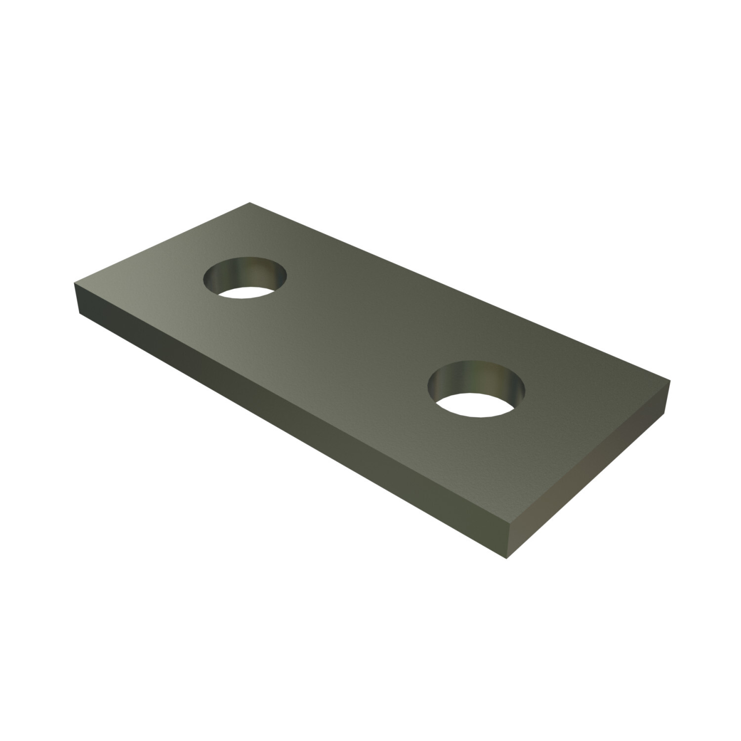 P1065-EG Flat Plate Fitting, 2 Holes, 3-1/2 in L x 1-5/8 in W x 0.22 to 0.25 in THK, HRPO Steel