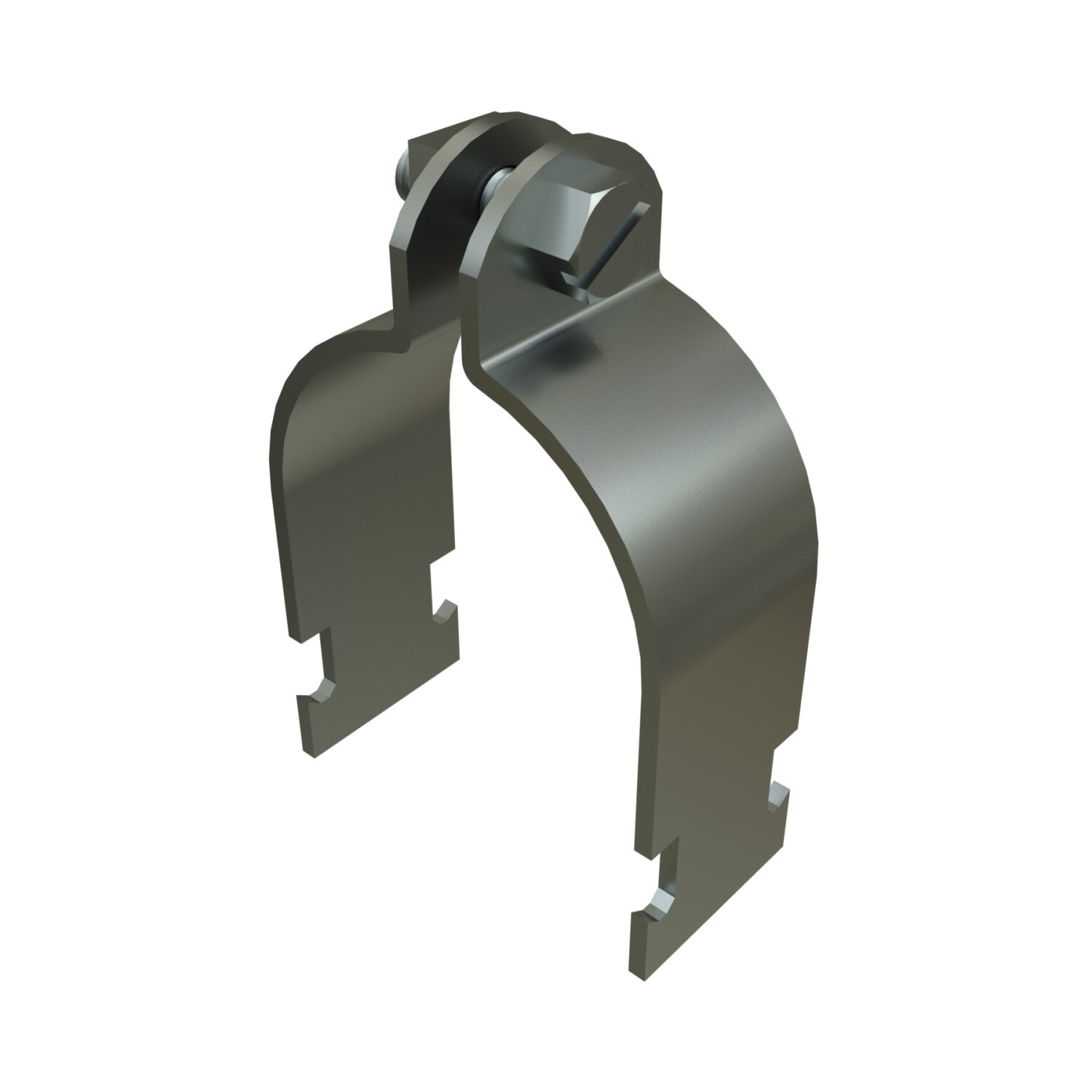 P1114-EG 2-Piece Conduit Clamp, 1-1/4 in Conduit, 600 lb Load, 1.66 in OD, Steel