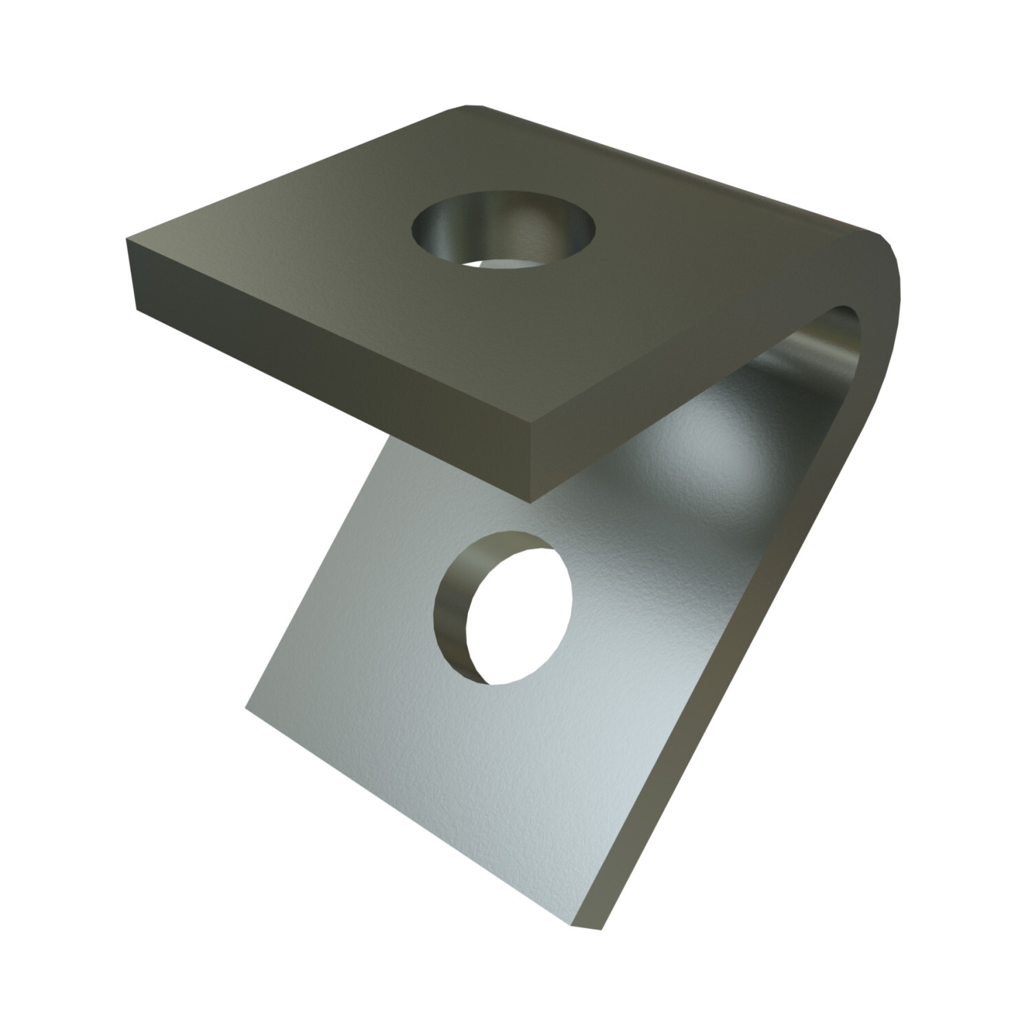 P1186-EG Inside Channel Angular Fitting, 2 Holes, 1-5/8 in W, 45 deg Bend, HRPO Steel
