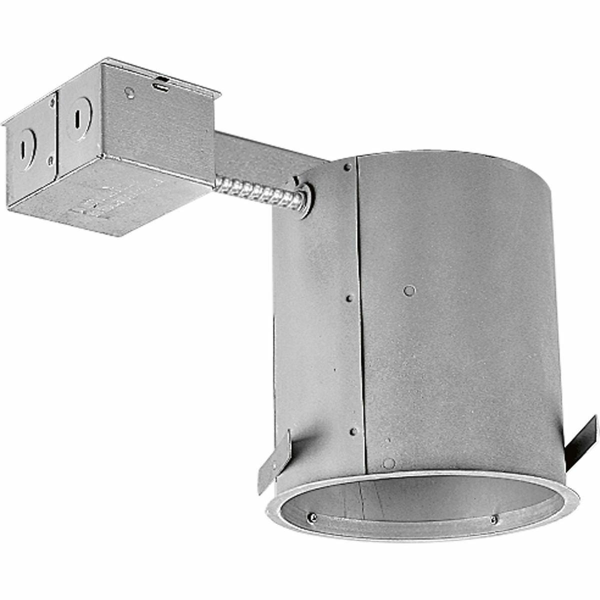 P187-TG Commodity Utilitarian Remodeler Housing, Incandescent Lamp, IC/Non-IC Insulation, 120 V AC, 6-5/8 in Ceiling Opening, Galvanized Steel Housing