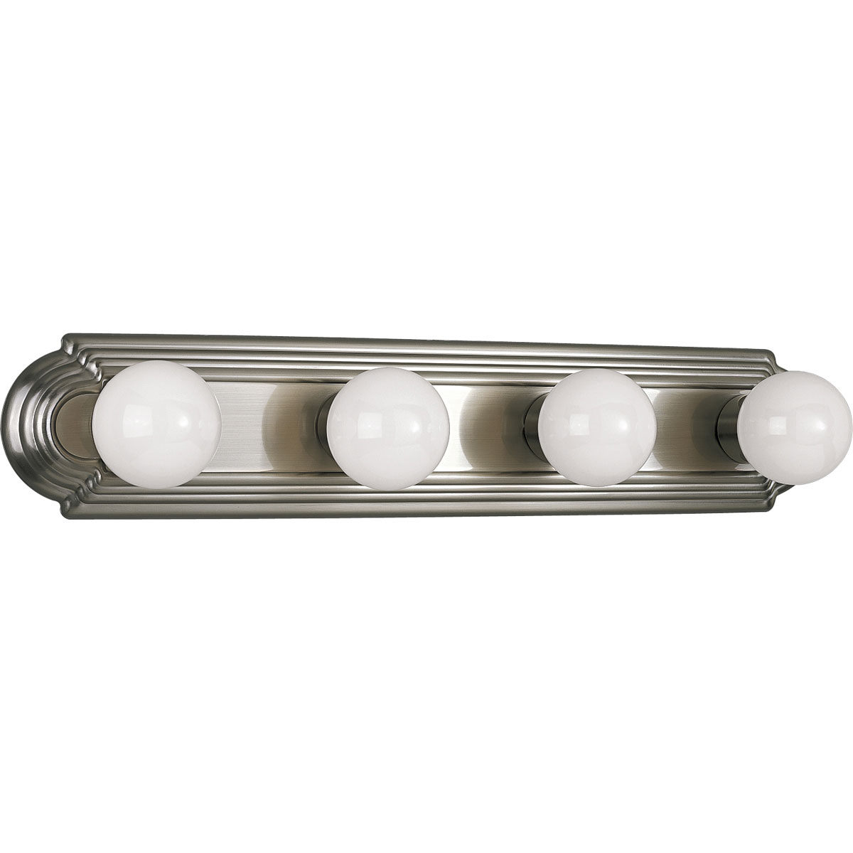 P3025-09 Broadway Bath and Vanity Light, (4) G40 Lamp, 120 V AC, Nickel Plated Housing