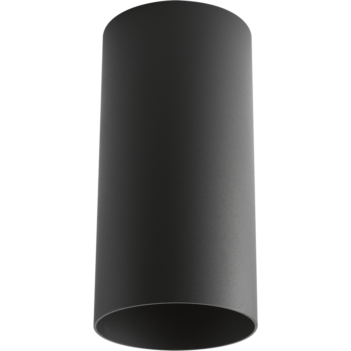 P5741-31 Contemporary/Modern Outdoor Flush Mount Fixture, (1) A19/PAR38 Lamp, 120 V AC, Black Powder Coated/Painted Housing
