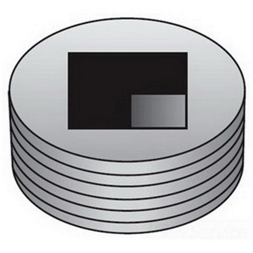 PLG125R Dust-Ignitionproof Internal Recessed Threaded Explosionproof Insert Plug, 1-1/4 in, For Use With IMC/Threaded Rigid Metallic Conduit, Outlet Boxes and Hubs, Malleable Iron, Zinc Electroplated