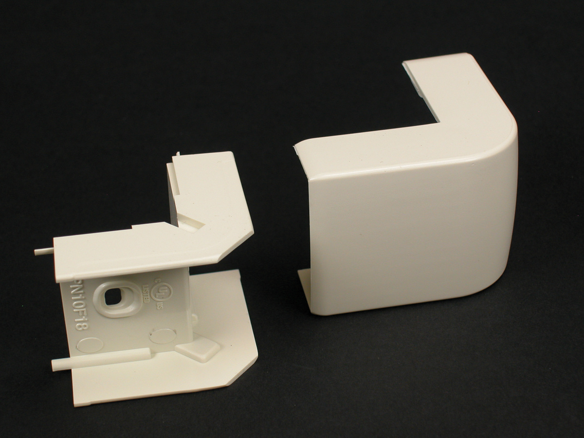 WMDPN03F18V External Non-Metallic Raceway Elbow, 90 deg Bend, 1/2 x 3/16 in OD