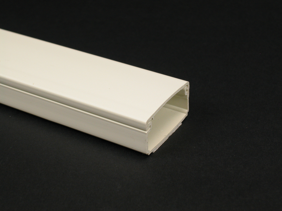 Wiremold, One Piece Latching Raceway, 8 FT, Adhesive Back, White