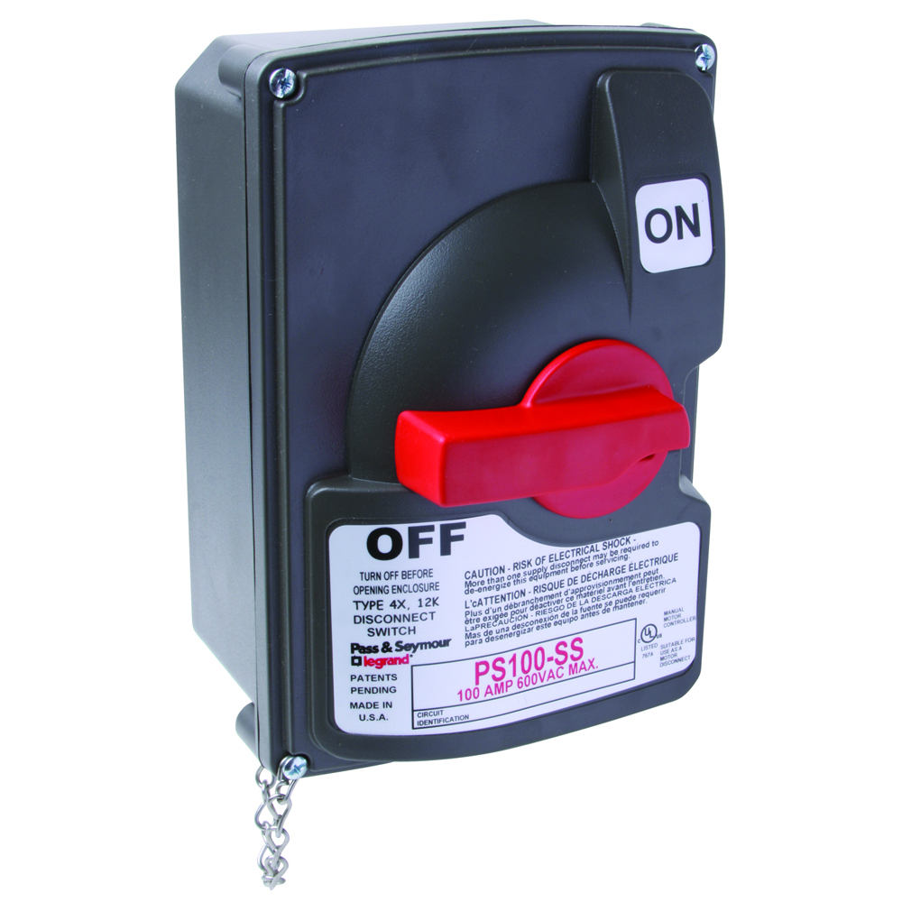 PS100SS Non-Fusible Safety Switch, 100A