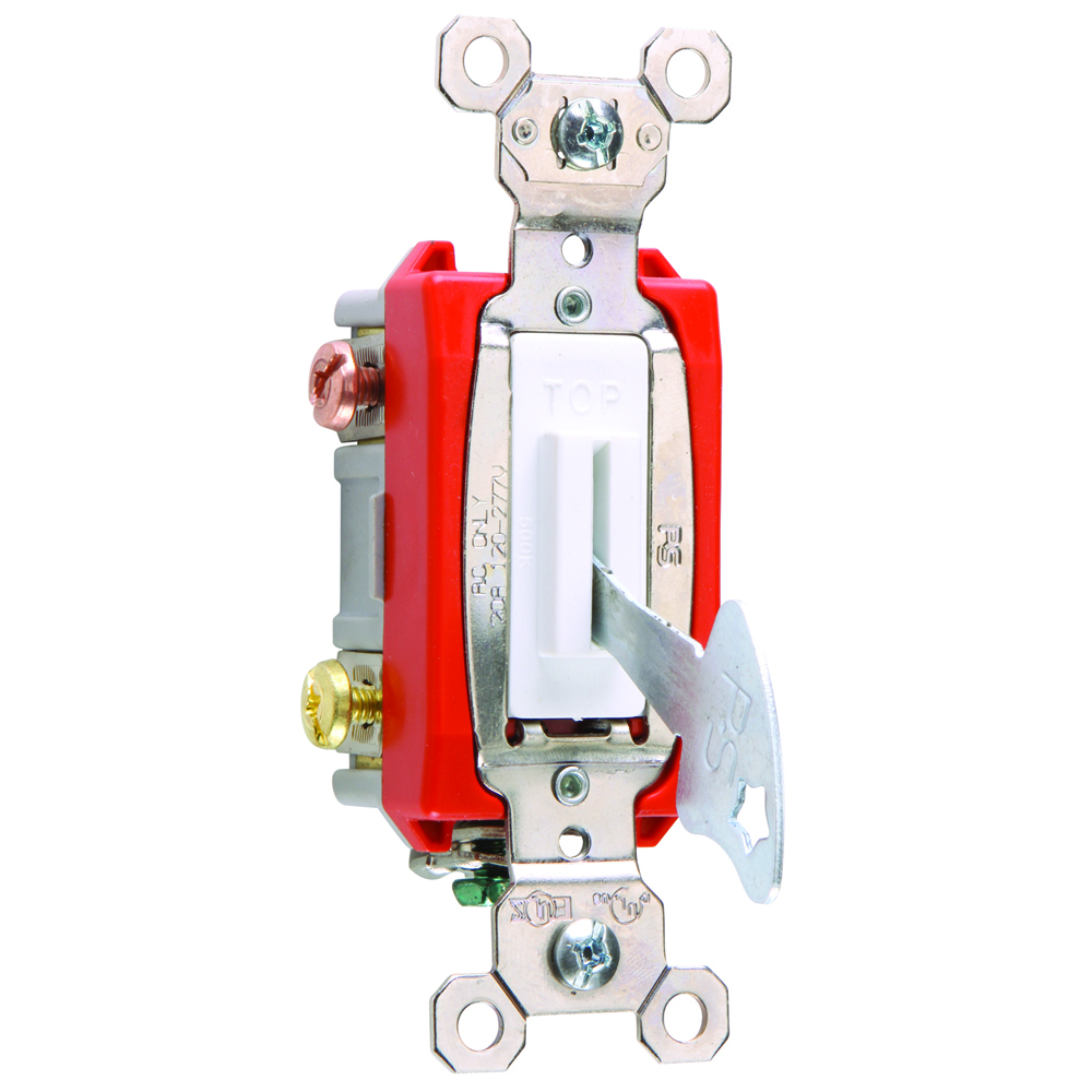 PS20AC2WL Industrial Extra Heavy Duty Lock Switch Back and Side Wire, White