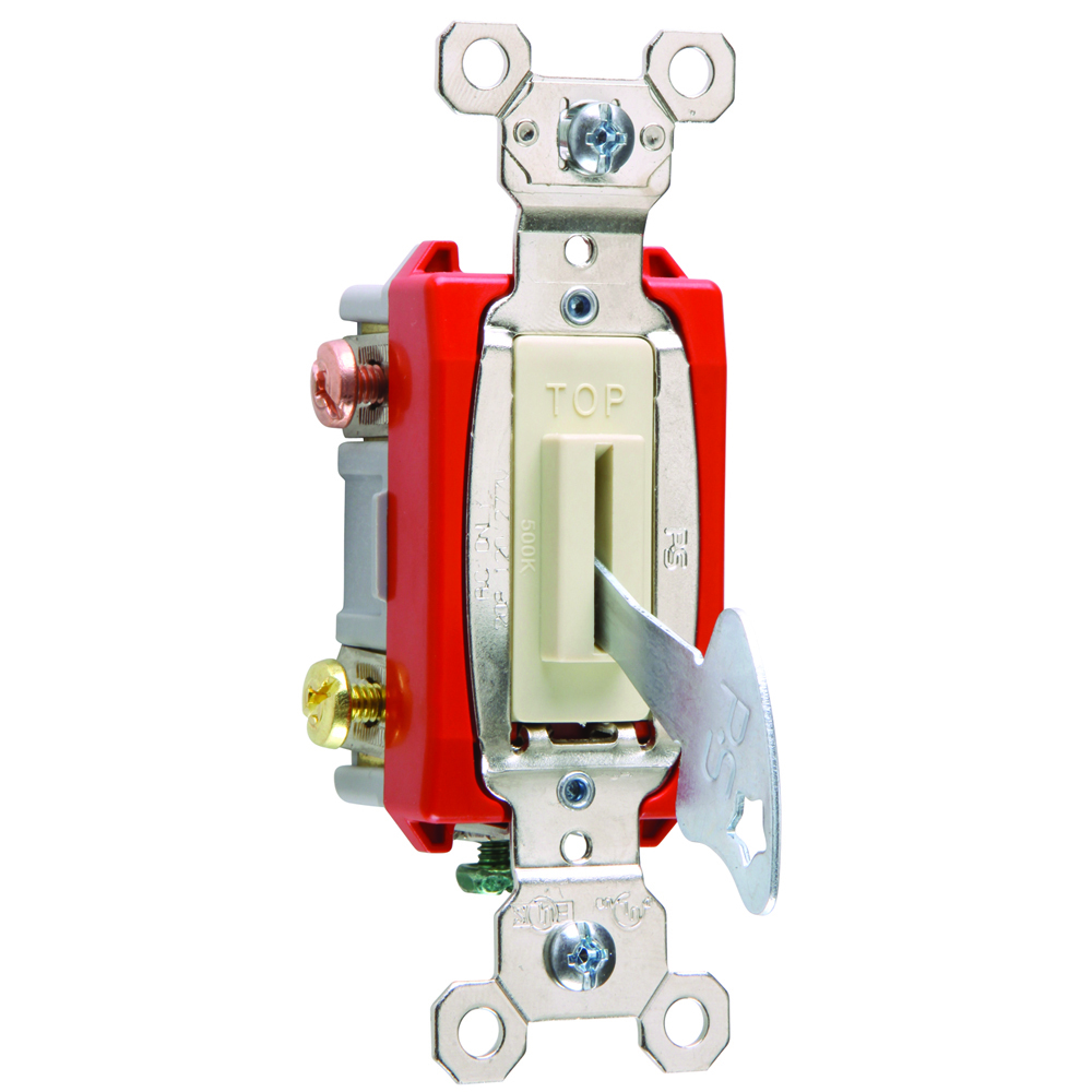 PS20AC3IL Industrial Extra Heavy Duty Lock Switch Back and Side Wire, Ivory
