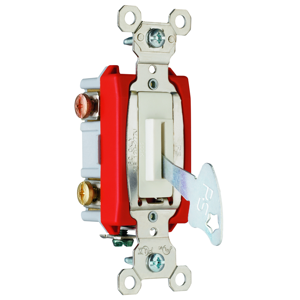 PS20AC3LAL Industrial Extra Heavy Duty Lock Switch Back and Side Wire, Light Almond