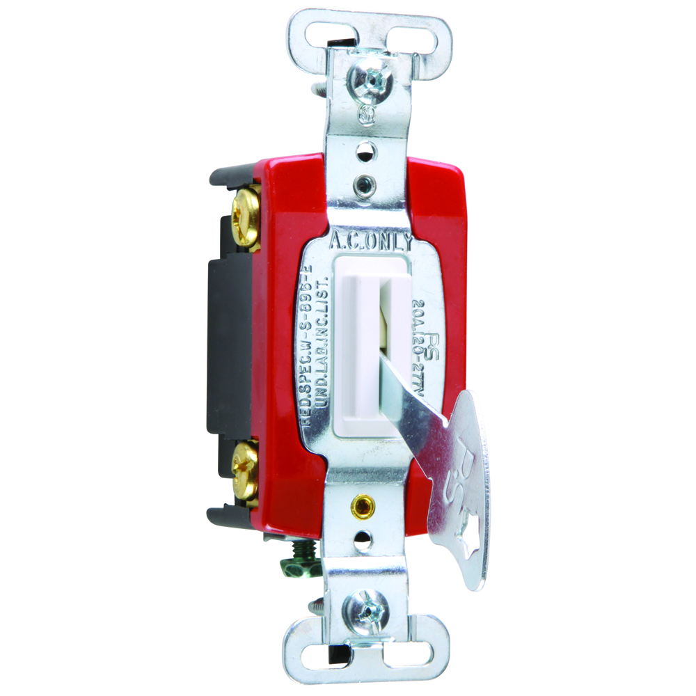 PS20AC4WL Industrial Extra Heavy Duty Lock Switch Back and Side Wire, White