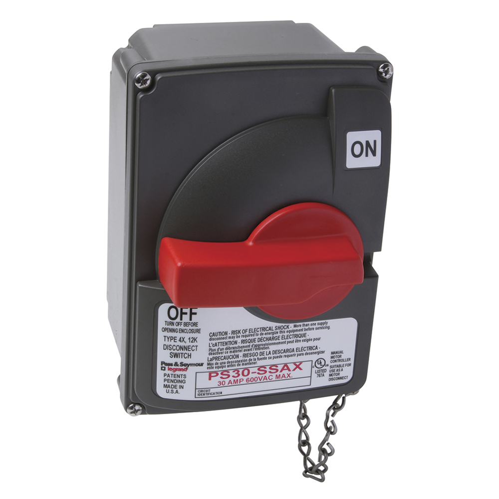 PS30SSAX Non-Fusible Safety Switch Auxiliary Contact, 30A