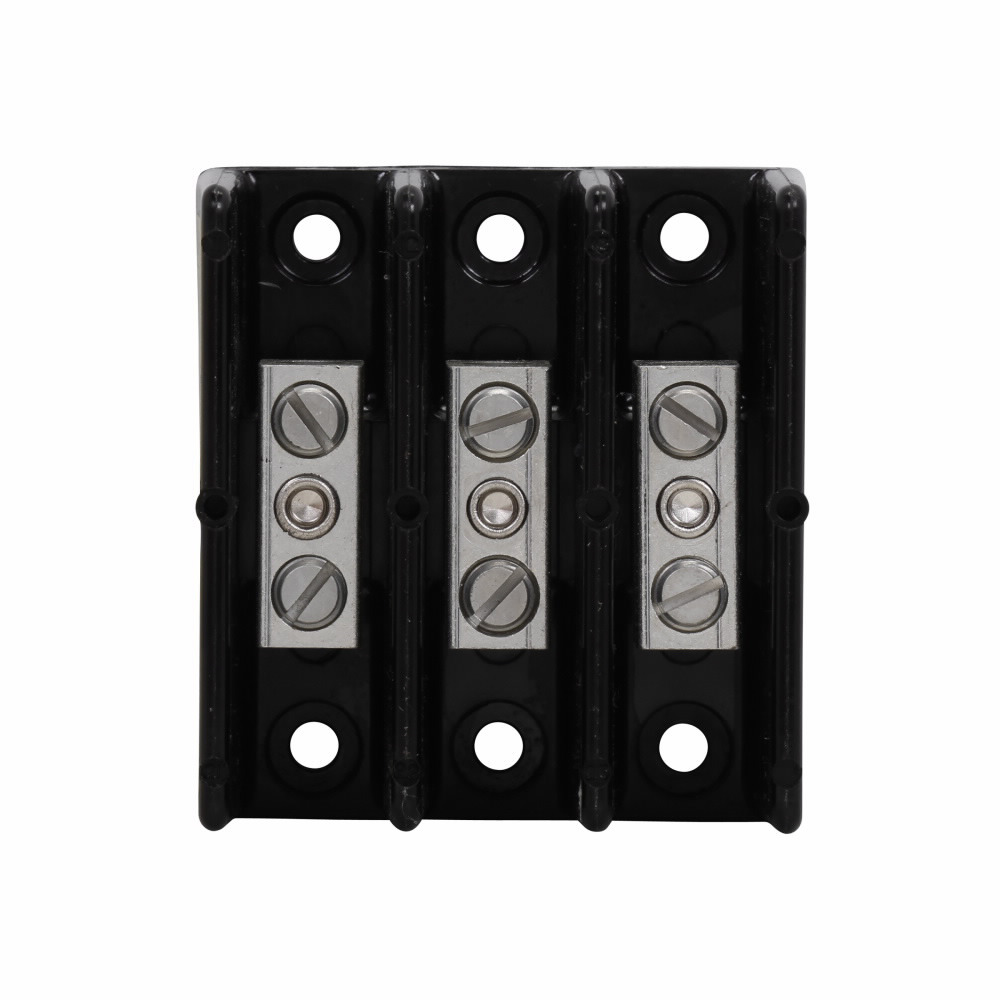 16200-3 Power Splicer Block, 600 V AC/DC, 115 A, 3 Poles, 14 to 2 AWG Cu, 8 to 2 AWG Al Line/Load Wire, Thermoplastic