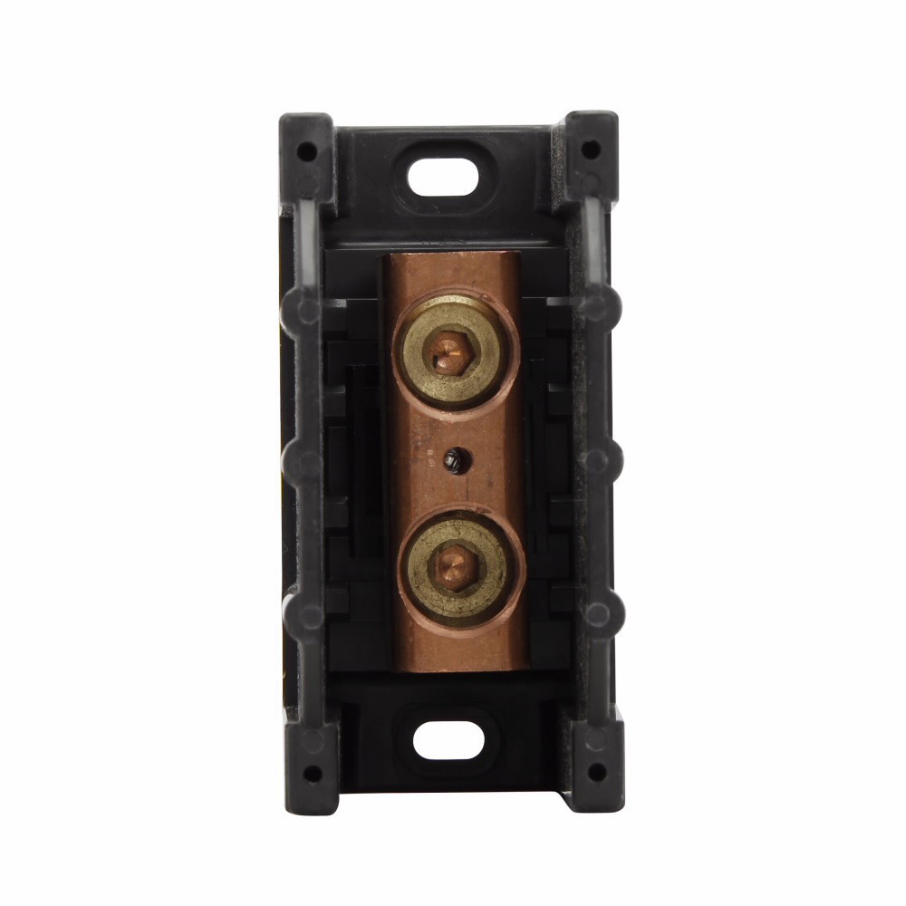 16301-1 Barrier Molded Power Splicer Block, 600 V AC/DC, 255 A, 1 Pole, 6 AWG to 250 kcmil Cu Line/Load Wire, Aluminum/Thermoplastic