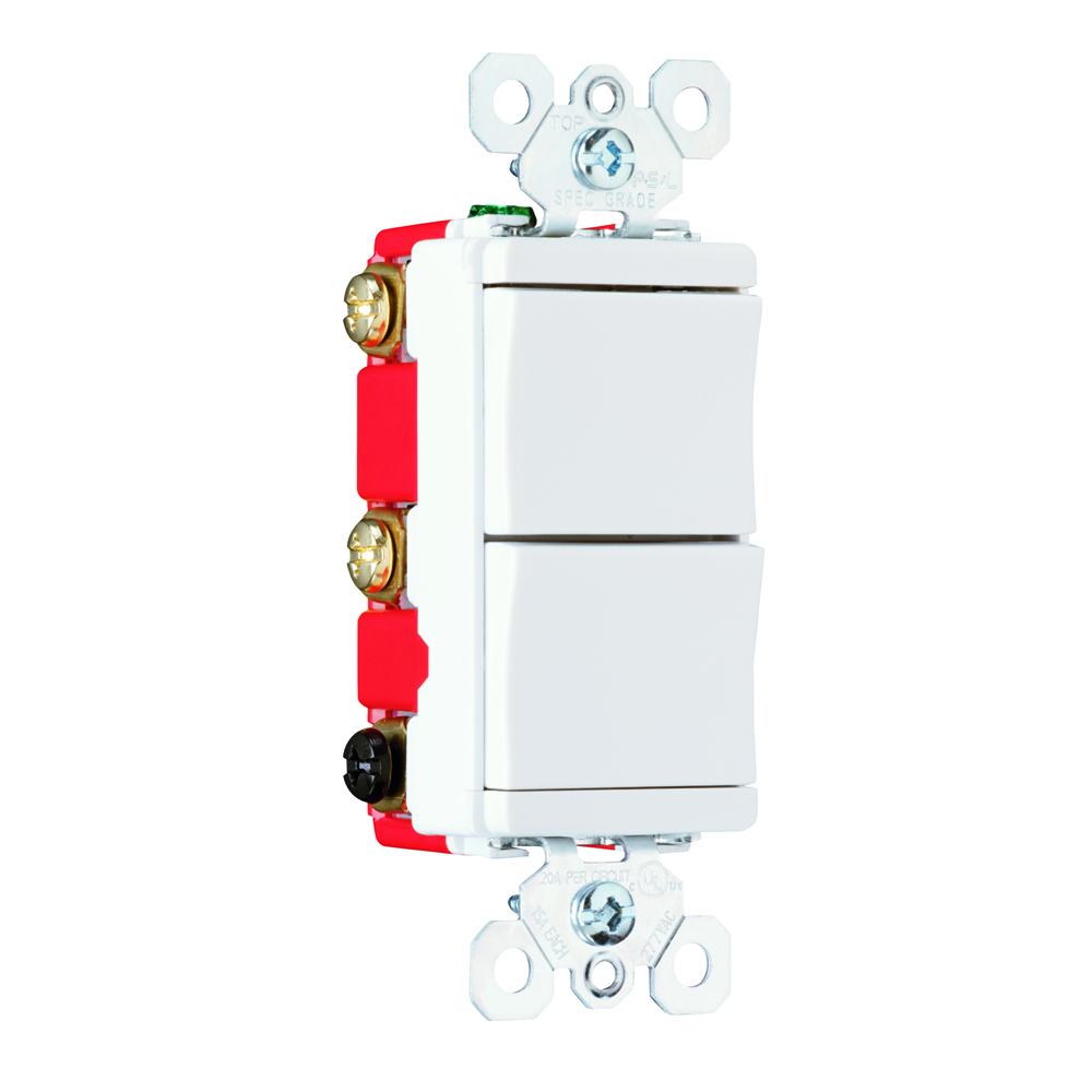 PS81120W  Decorator Combination Switch, White