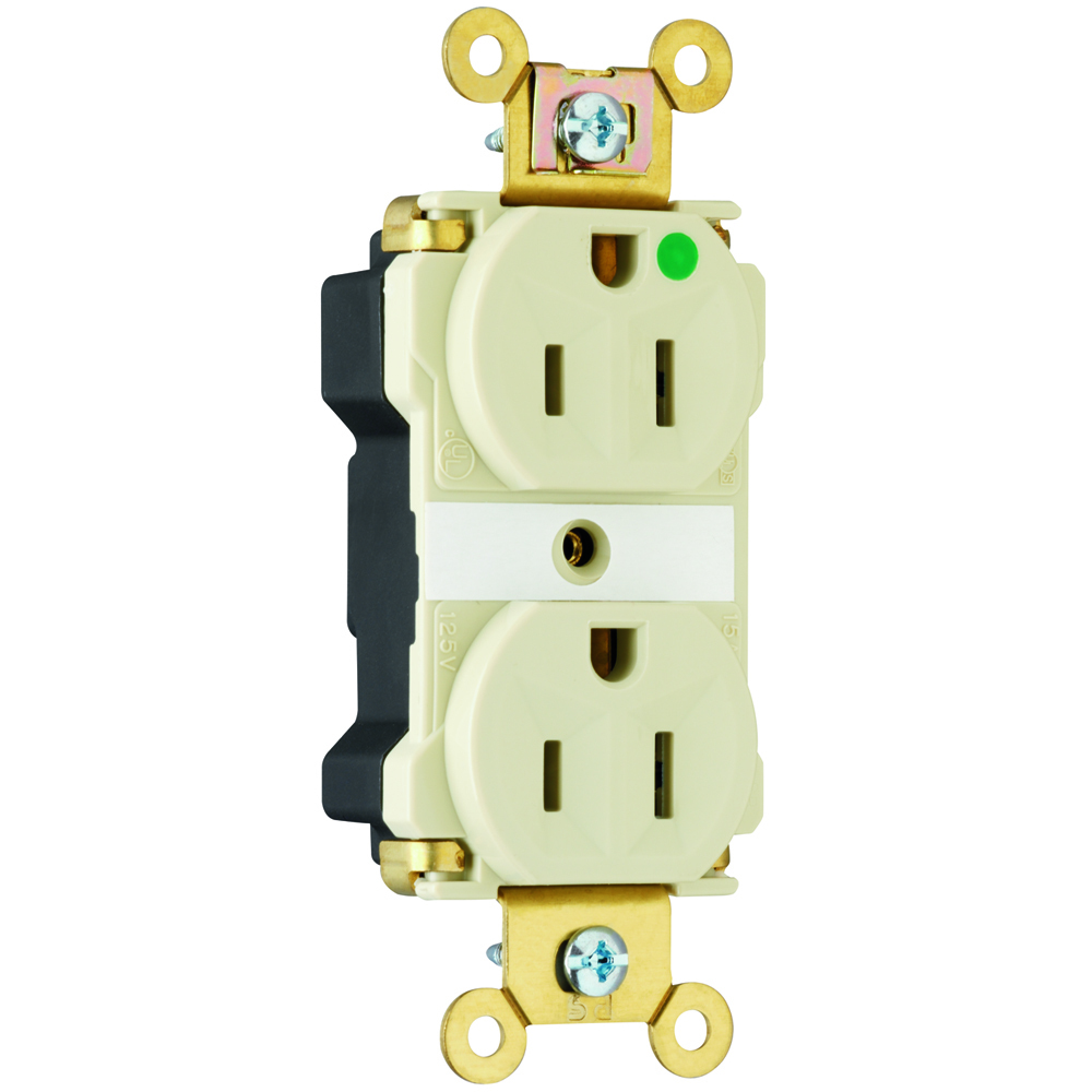 PT8200I PlugTail Extra Heavy Duty Receptacle, 15 Amp, 125V, Ivory
