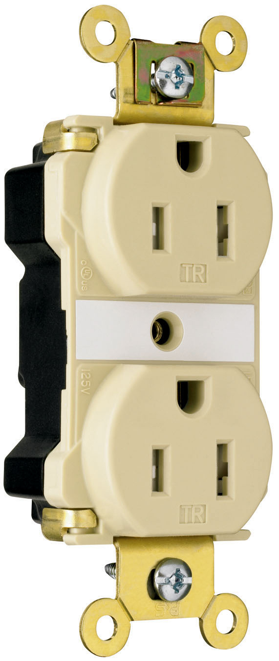 PTTR62HW PlugTail Extra Heavy Duty Receptacle, 15 Amp, 125V, White