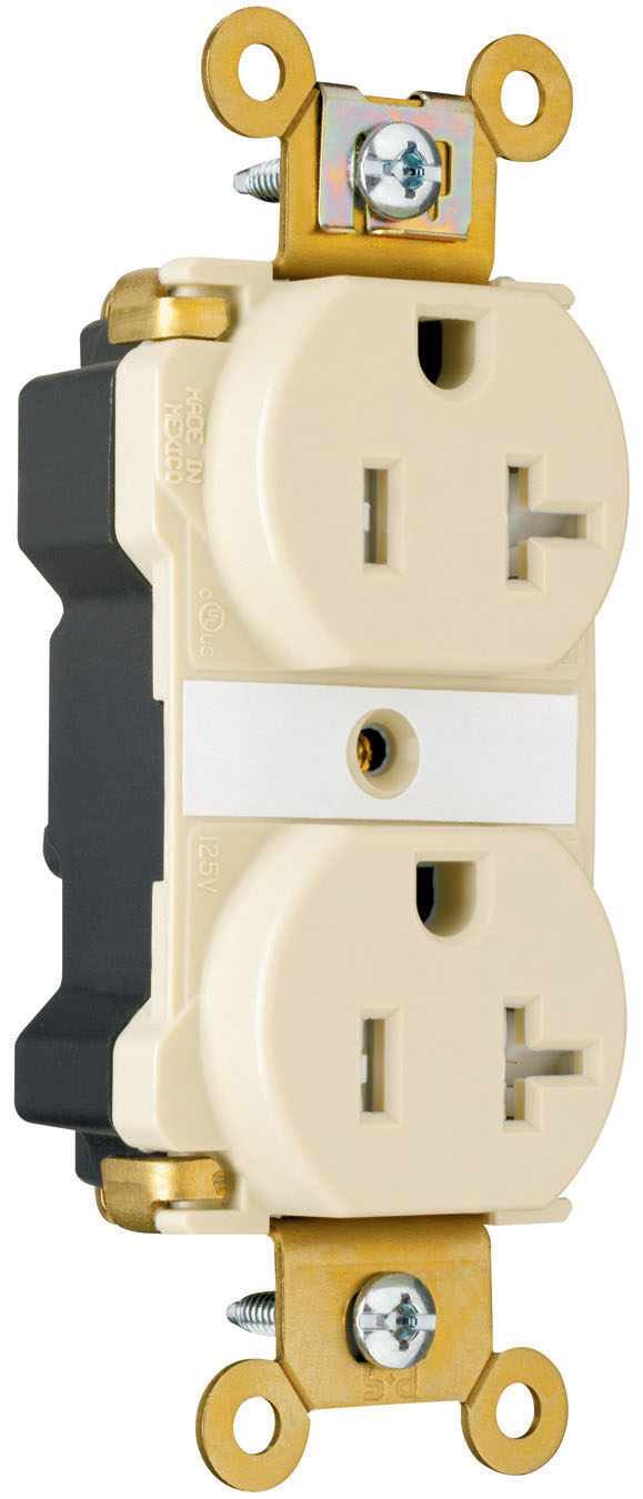 PTTR63 PlugTail Industrial Extra Heavy Duty Spec Grade Receptacle, 20 Amp, 125V, Brown