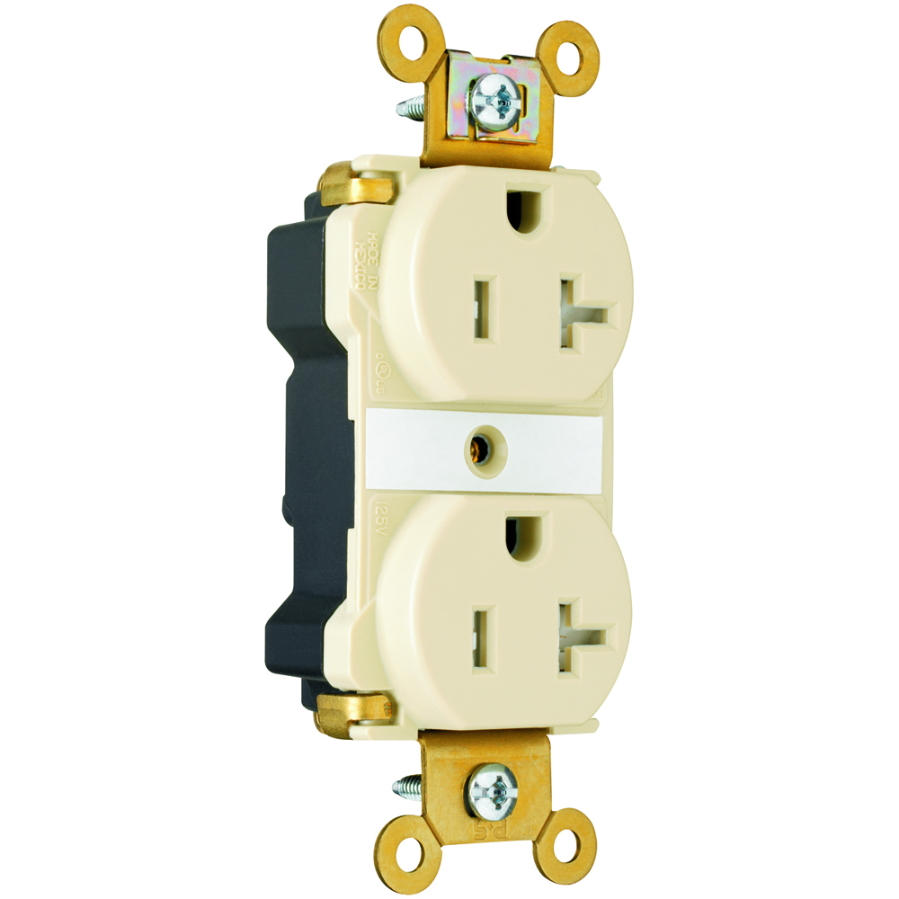 PTTR63I PlugTail Industrial Extra Heavy Duty Spec Grade Receptacle, 20 Amp, 125V, Ivory