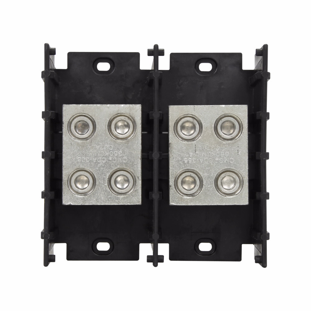 16500-2 Barrier Power Splicer Block, 600 V AC/DC, 620 A, 2 Poles, 4 AWG to 350 kcmil Cu/AL Line/Load Wire, Aluminum/Thermoplastic