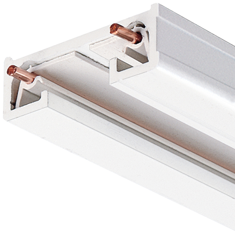 R 8FT WH 1-Circuit Single Circuit Track, 91-7/8 in L x 1-3/8 in W, Aluminum