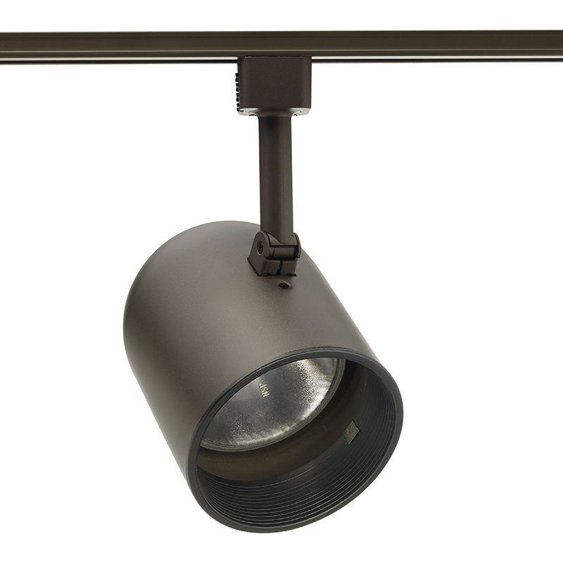 R502 WHB WH Line Voltage Track Head With Baffle, Incandescent Lamp, 120 V AC, Round Back Cylinder Head