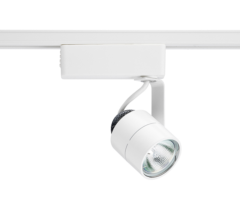 R701 BL Low Voltage Track Head, Incandescent Lamp, 120 VAC, Cylindrical Head, 5-1/2 in Max Extension