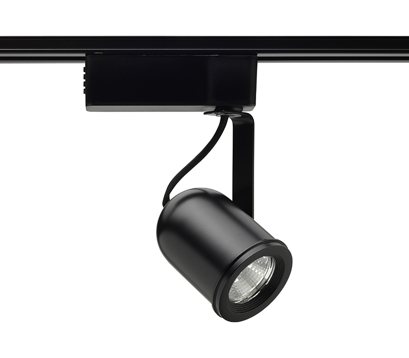 R702 BL Low Voltage Track Head, Incandescent Lamp, 120 VAC, Round Back Head, 5-1/2 in Maximum Extension