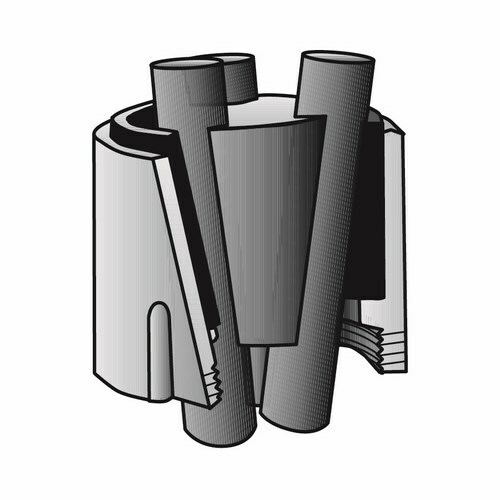 S-3000-2 R Series Multiple Segment Plug Cable Support With Pozi-Grip S-Style Wedging Plug, 3 in, Surface Mount, Ductile Iron/Malleable Iron