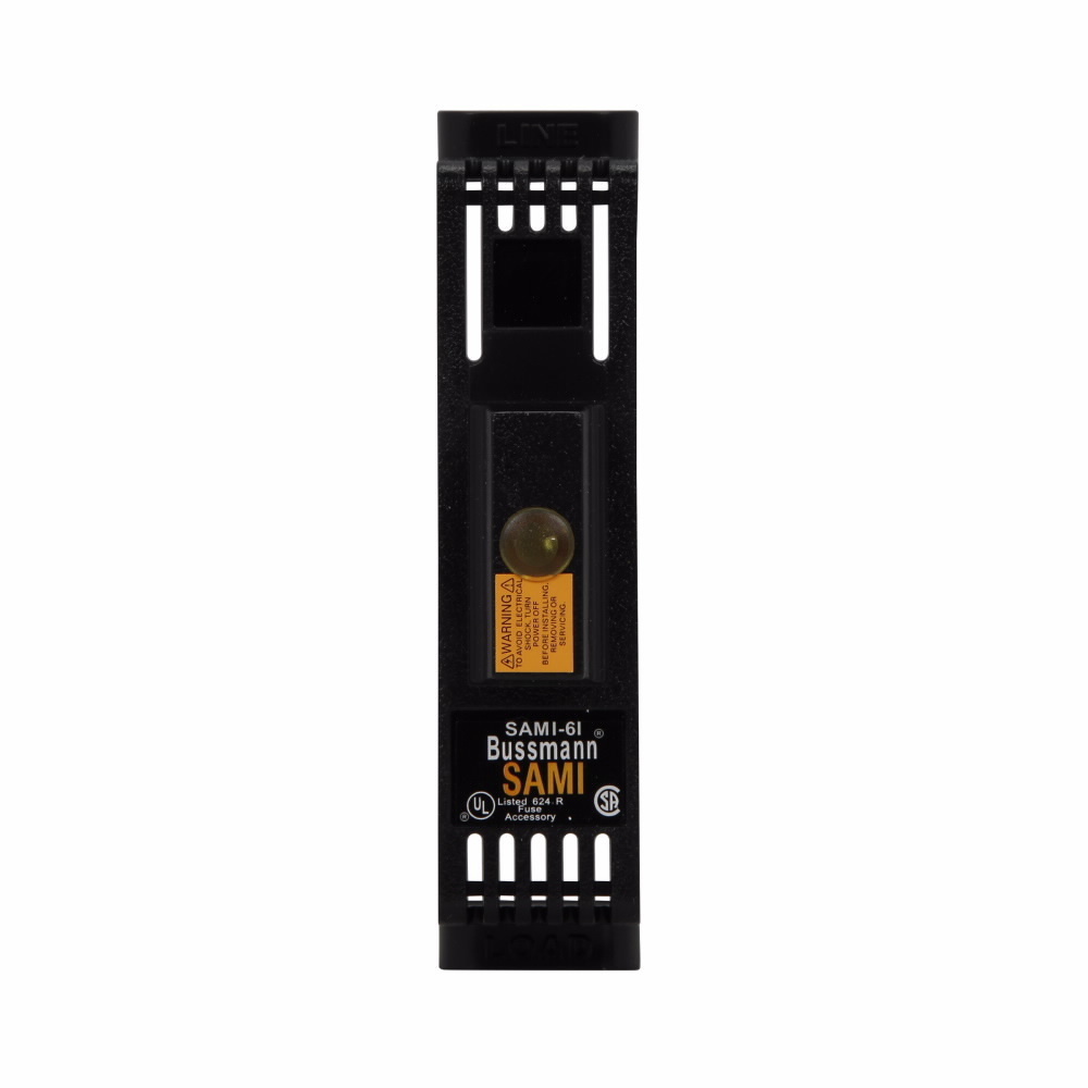 SAMI-6I SAMI Fuse Block Cover, 35 to 60 A, 600 VAC/VDC, For Use With Class J Dead Front Indicating Midget Fuse, Thermoplastic, Black