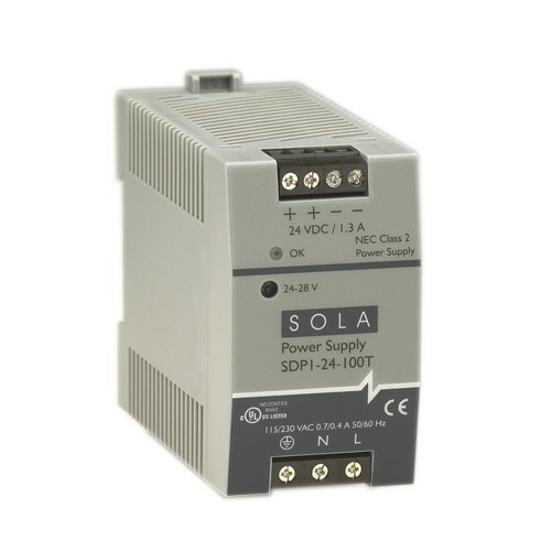 SDP1-24-100T Low Power DC Power Supply, 85 to 264 V AC/90 to 375 V DC Input, 24 to 28 VDC Output, 30 W Power Rating, 2.1 A, DIN Rail Mount