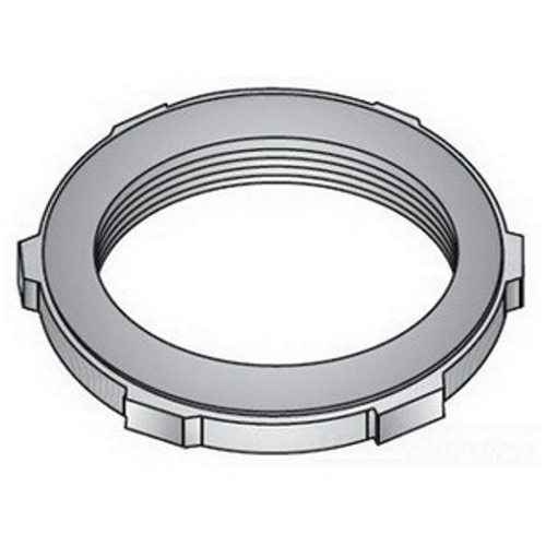 SLG-150S Liquid Tight Sealing Locknut With Integrally Fused Gasket, 1-1/2 in, For Use With Rigid Conduit/IMC, Steel, Zinc Plated