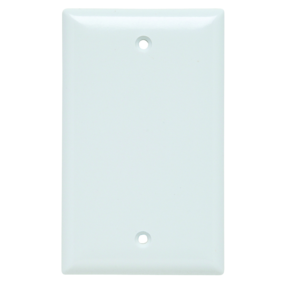 SP13W 1-Gang Thermoset Wall Plate, Blank, Box Mounted, White