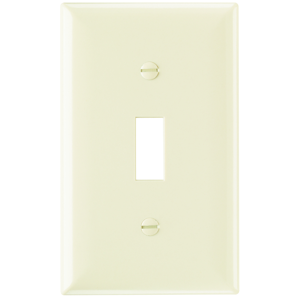 SP1LA 1-Gang Thermoset Wall Plate, 1 Toggle Switch Opening, Light Almond