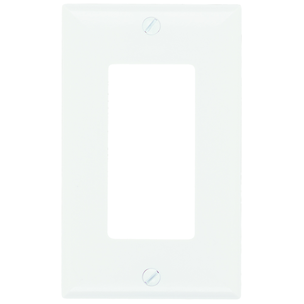 SP26W 1-Gang Thermoset Wall Plate, 1 Decorator Opening, White