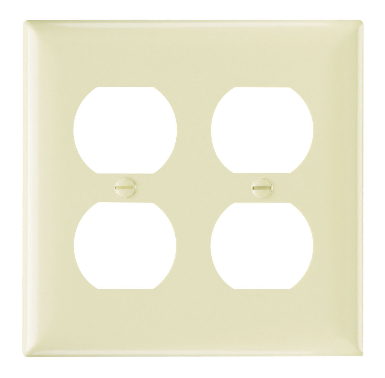 SP82GRY 2-Gang Thermoset Wall Plate, 2 Duplex Receptacle Openings, Gray