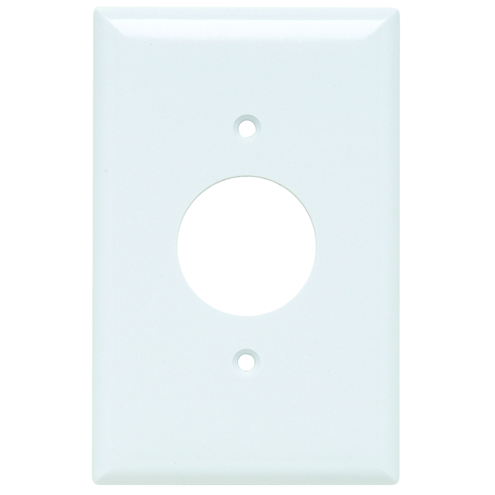 SPJ7W Junior Jumbo 1-Gang Thermoset Wall Plate, Single Receptacle Opening, White