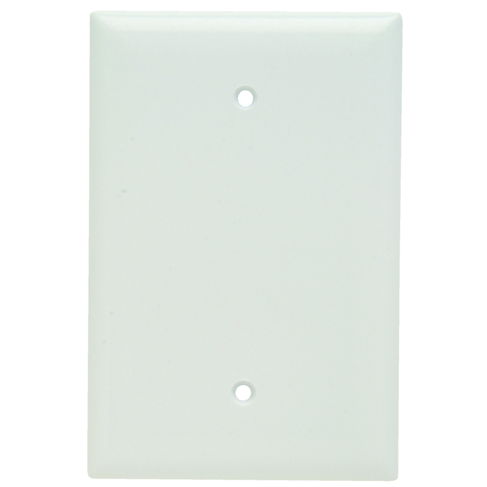 SPO13W Jumbo 1-Gang Thermoset Wall Plate, Blank, Box Mounted, White