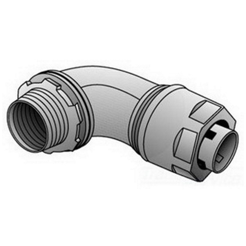 SR-950-375 Grip-Tite Type SR Strain Relief Connector, 1/2 in Trade, 1/4 to 3/8 in Cable Openings, Malleable Iron, Zinc Plated