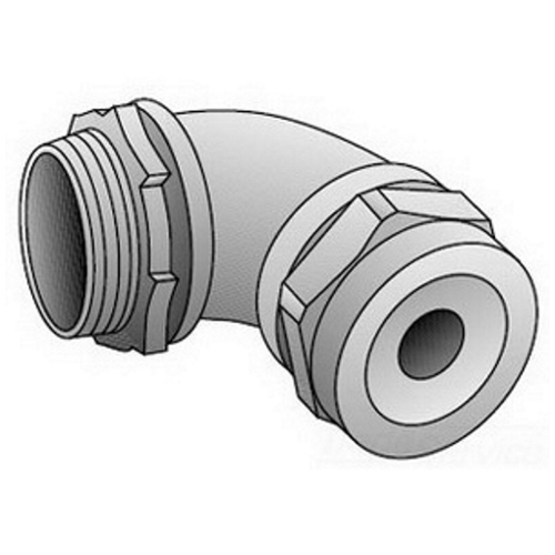 SR-9-504 Type SR9 Gold Seal Strain Relief Connector, 1/2 in Trade, 0.3 to 0.4 in Cable Openings, Malleable Iron, Zinc Plated