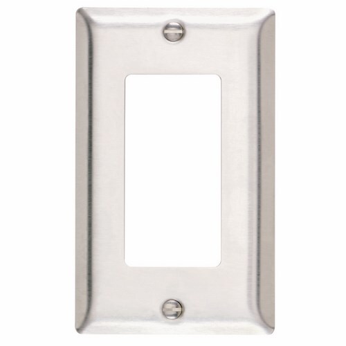 SS26 1-Gang 302/304 Stainless Steel Wall Plate, 1 Decorator Opening