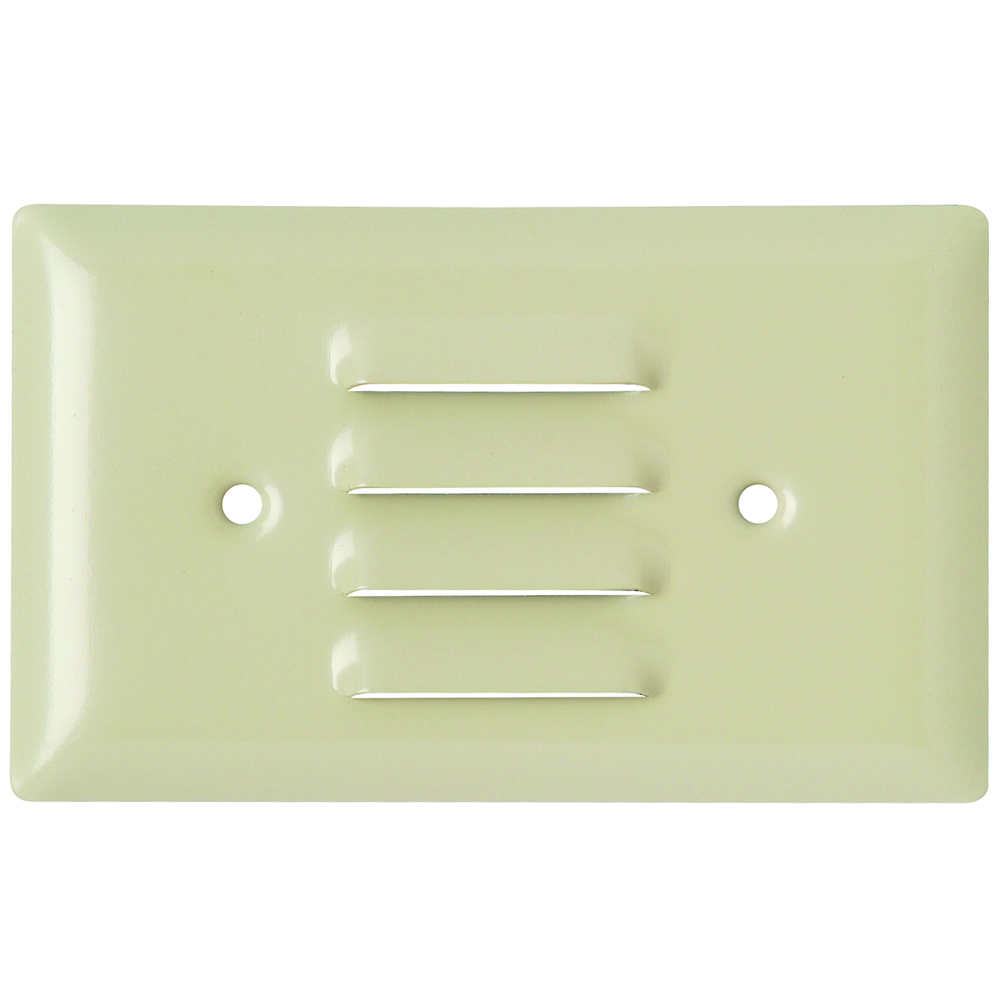 SS760I 1-Gang 302/304 Stainless Steel Wall Plate, Louver Plate, Horizontal, Painted Ivory