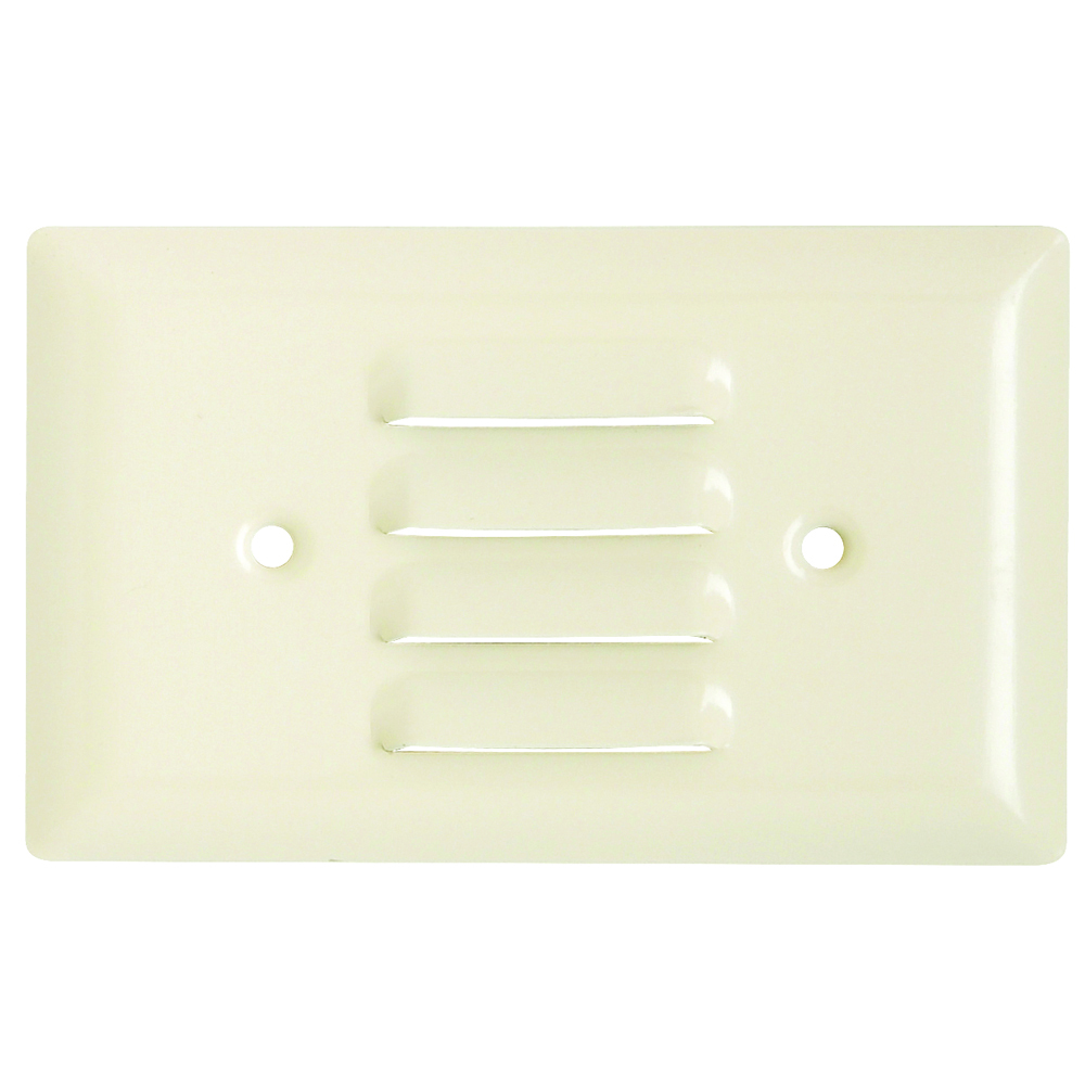 SS760LA 1-Gang 302/304 Stainless Steel Wall Plate, Louver Plate, Horizontal, Painted Light Almond