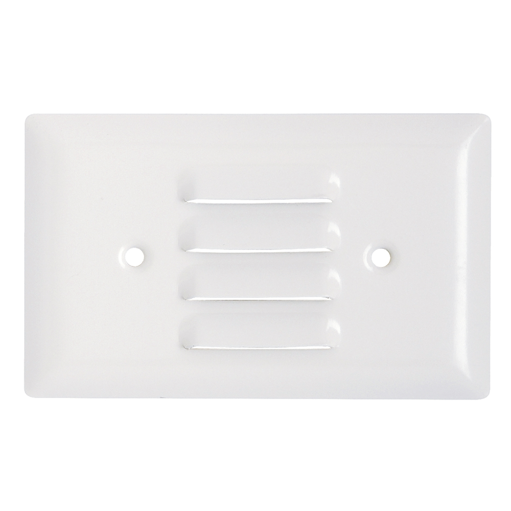 SS760W 1-Gang 302/304 Stainless Steel Wall Plate, Louver Plate, Horizontal, Painted White