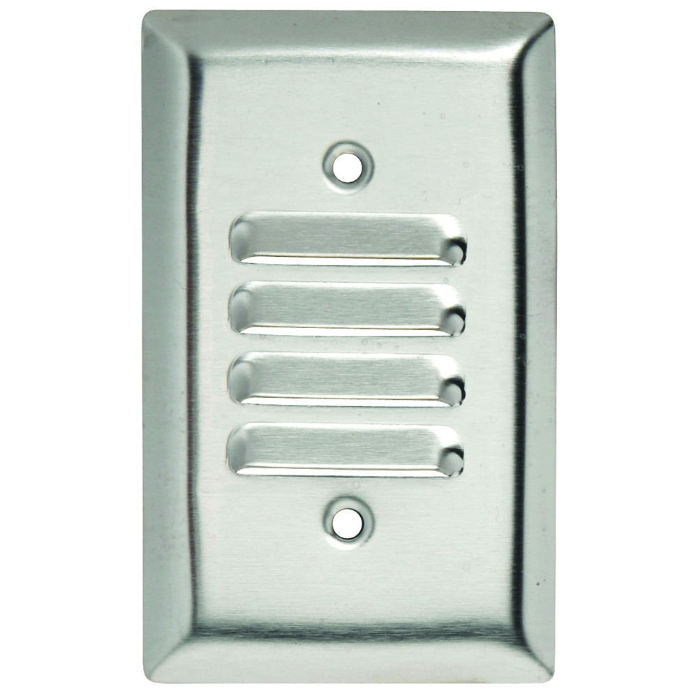 SS771 1-Gang 302/304 Stainless Steel Wall Plate, Louver Plate, Vertical