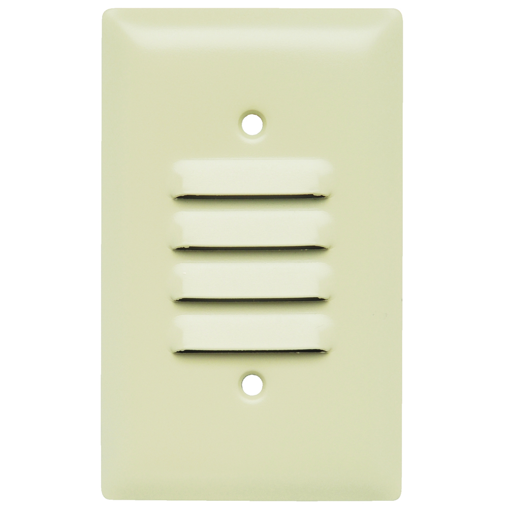 SS771I 1-Gang 302/304 Stainless Steel Wall Plate, Louver Plate, Vertical, Painted Ivory
