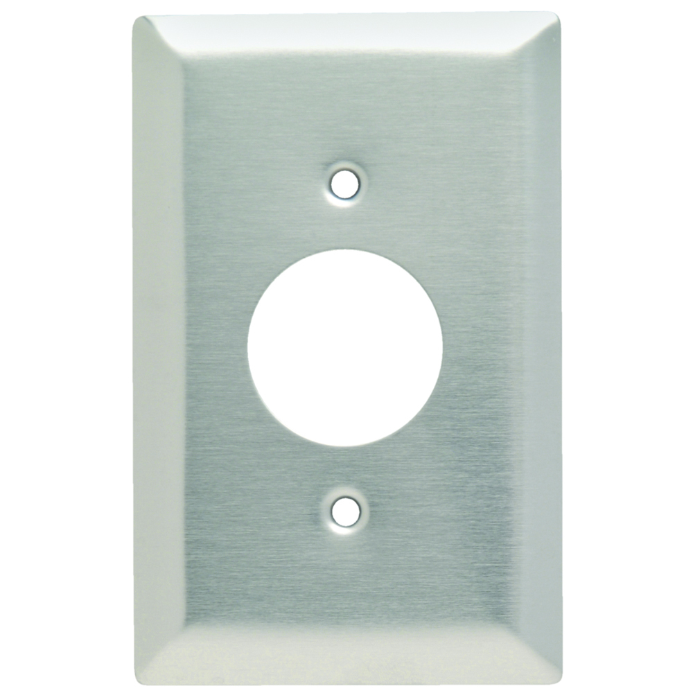 SSJ7 Junior Jumbo 1-Gang 302/304 Stainless Steel Wall Plate, Single Receptacle Openings