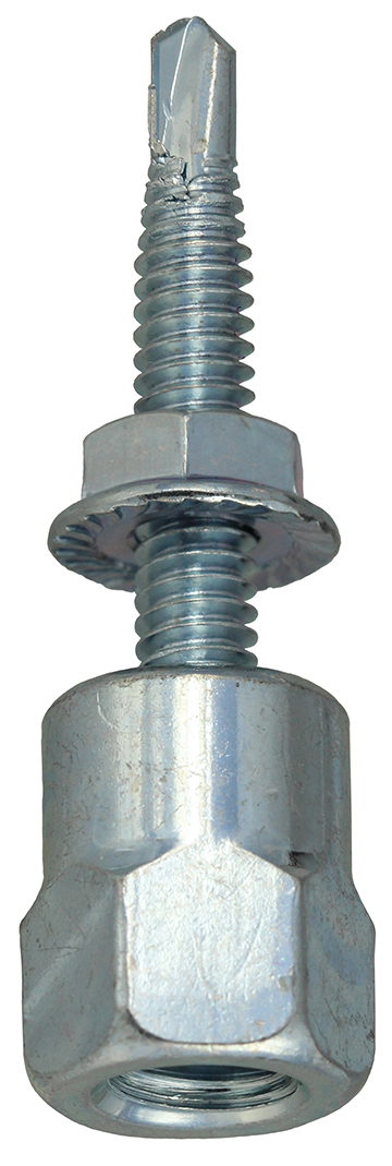 SSM38BR 4600 Bottom Mount Metal Drilling Rod Hanger With Nut, 1/4 in Dia, 1-1/4 in OAL, Steel