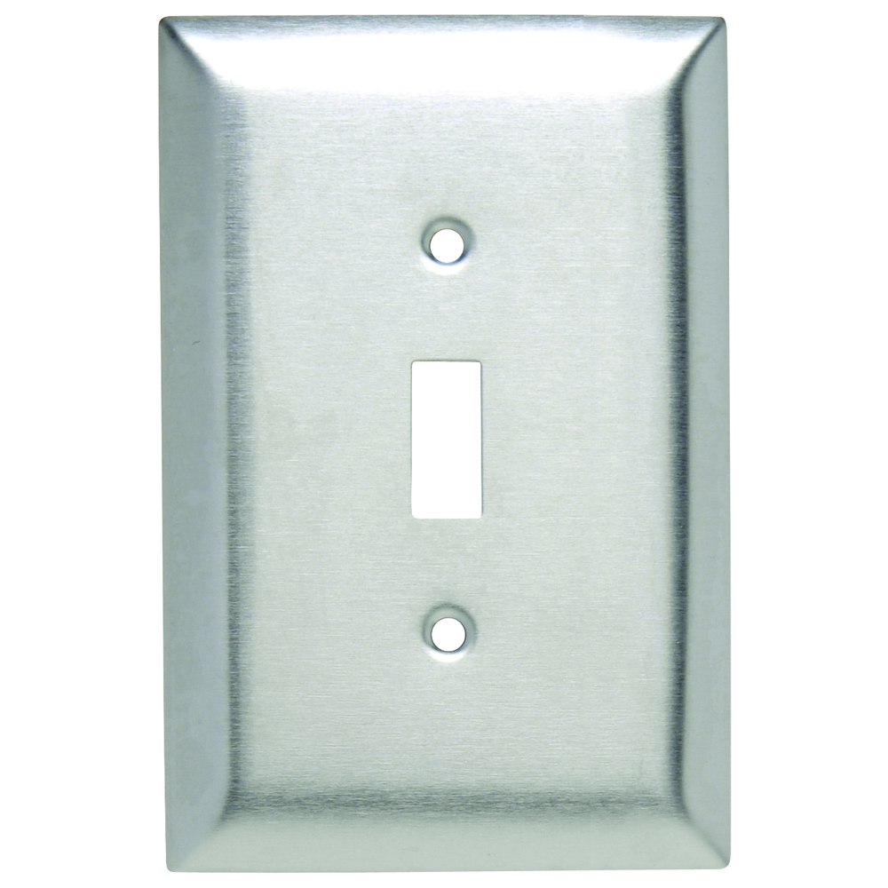 SSO1 Jumbo 1-Gang 302/304 Stainless Steel Wall Plate, Toggle Switch Opening