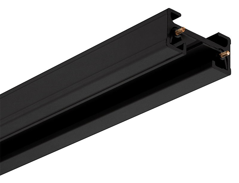 T 8FT BL T Series 1-Circuit Track Section, 8 ft L x 1-3/8 in W x 11/16 in D, Extruded Aluminum/Thermoplastic